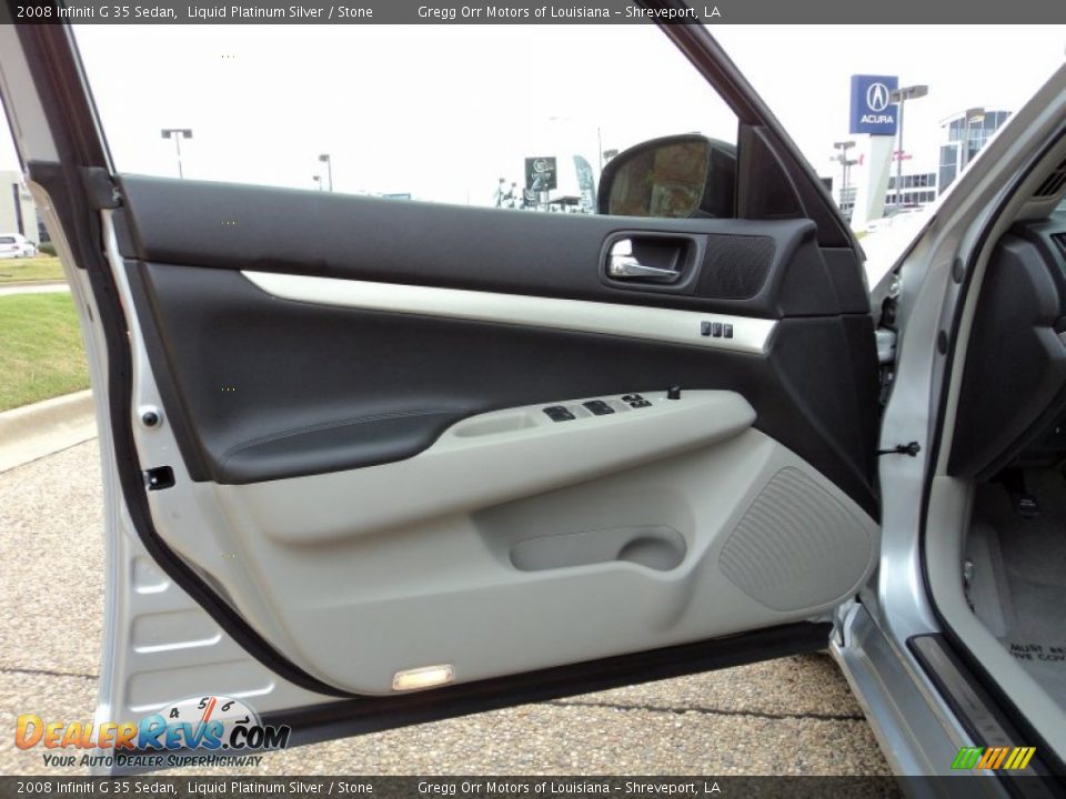 2008 Infiniti G 35 Sedan Liquid Platinum Silver / Stone Photo #14