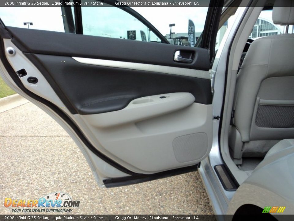 2008 Infiniti G 35 Sedan Liquid Platinum Silver / Stone Photo #15