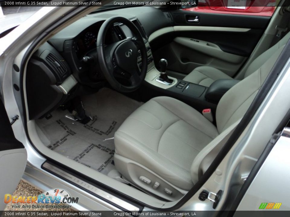 2008 Infiniti G 35 Sedan Liquid Platinum Silver / Stone Photo #16