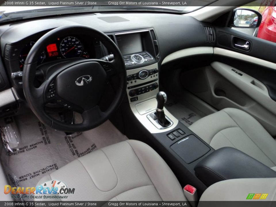 2008 Infiniti G 35 Sedan Liquid Platinum Silver / Stone Photo #17