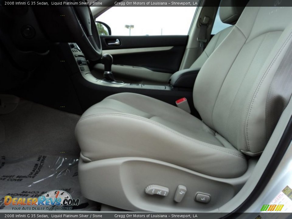 2008 Infiniti G 35 Sedan Liquid Platinum Silver / Stone Photo #18