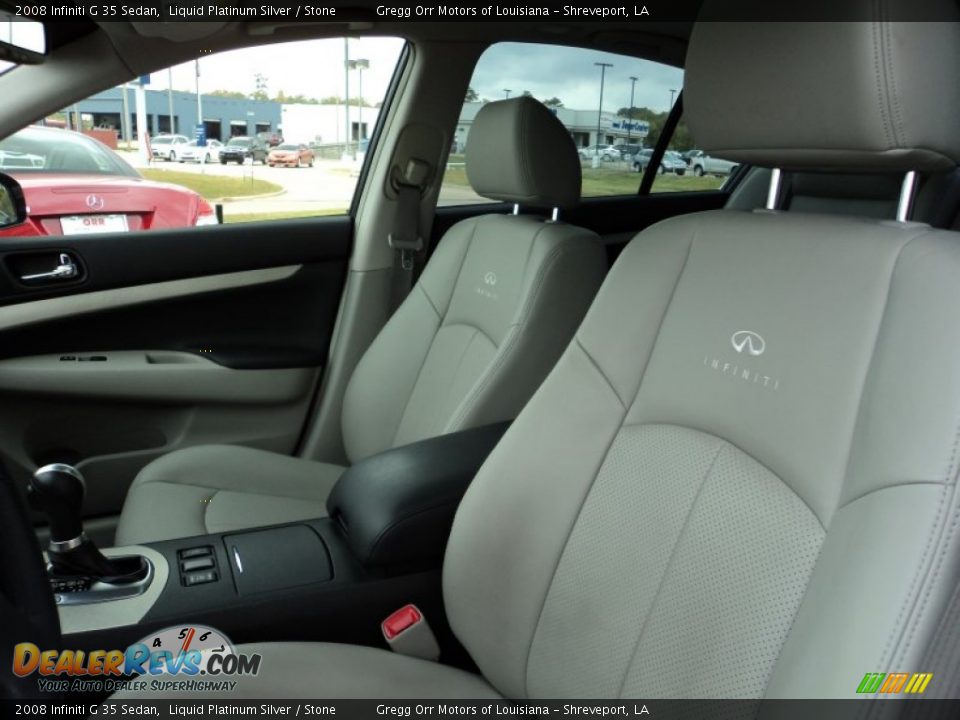 2008 Infiniti G 35 Sedan Liquid Platinum Silver / Stone Photo #19