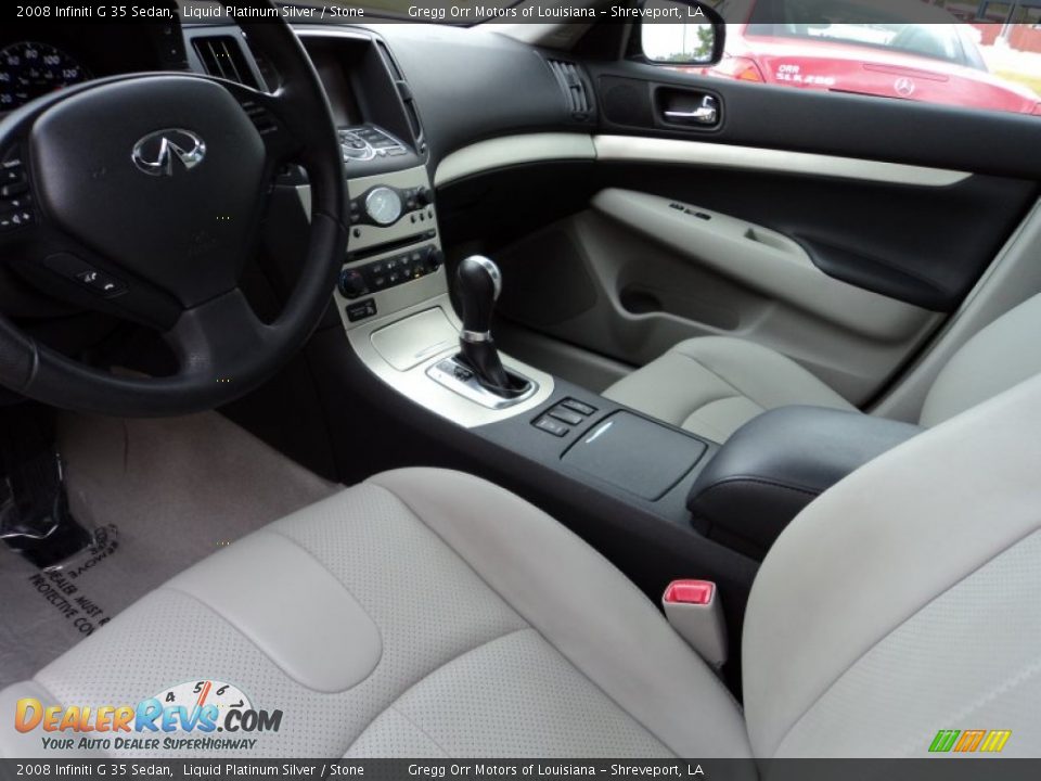 2008 Infiniti G 35 Sedan Liquid Platinum Silver / Stone Photo #20