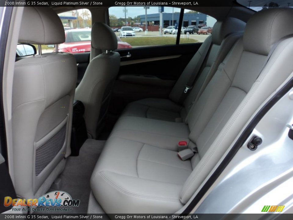 2008 Infiniti G 35 Sedan Liquid Platinum Silver / Stone Photo #21