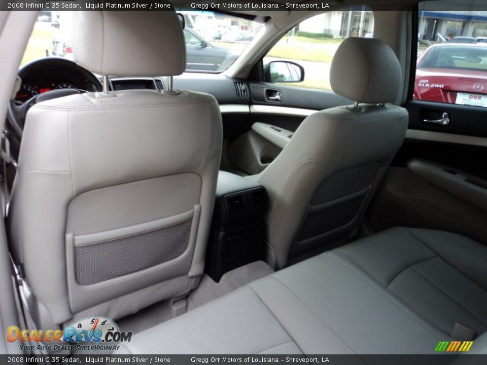 2008 Infiniti G 35 Sedan Liquid Platinum Silver / Stone Photo #22