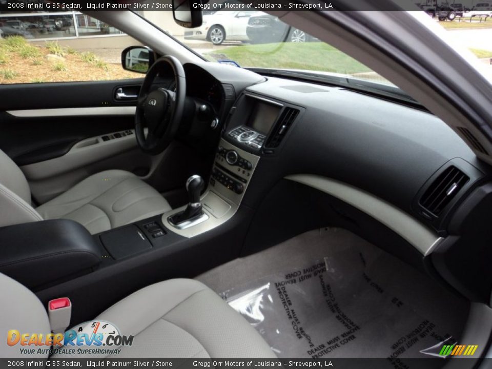 2008 Infiniti G 35 Sedan Liquid Platinum Silver / Stone Photo #23