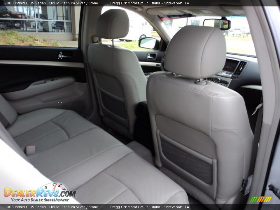 2008 Infiniti G 35 Sedan Liquid Platinum Silver / Stone Photo #24