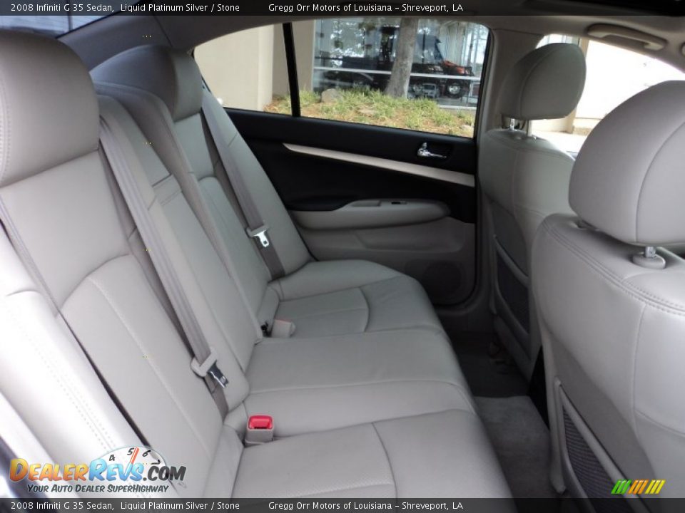 2008 Infiniti G 35 Sedan Liquid Platinum Silver / Stone Photo #25