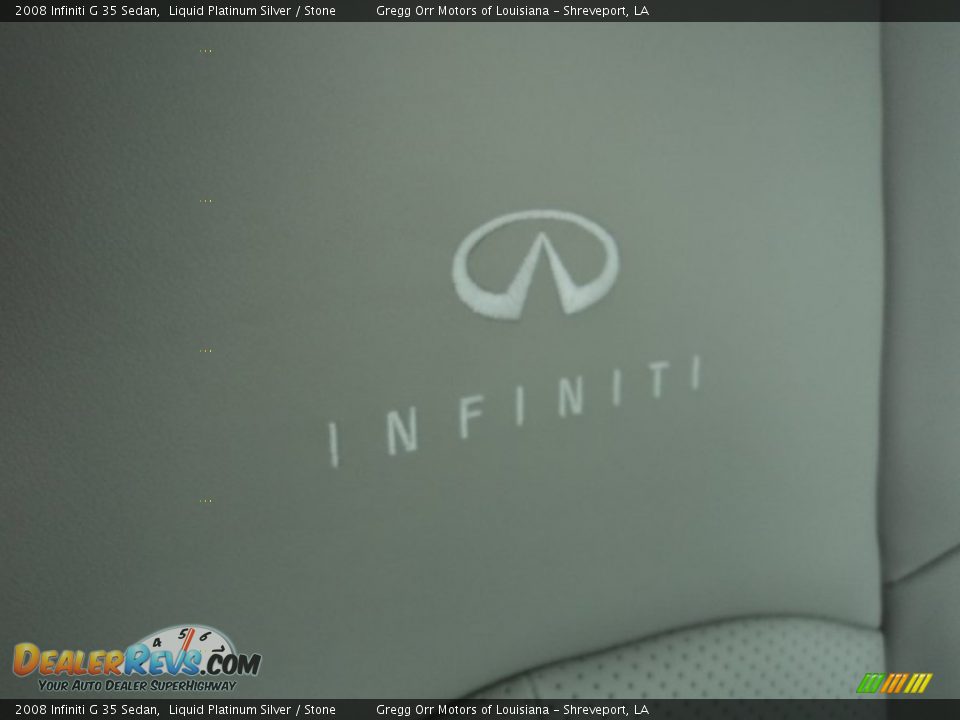 2008 Infiniti G 35 Sedan Liquid Platinum Silver / Stone Photo #26