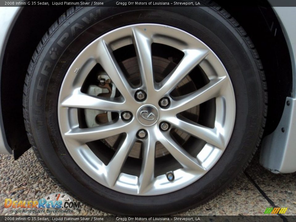 2008 Infiniti G 35 Sedan Liquid Platinum Silver / Stone Photo #28
