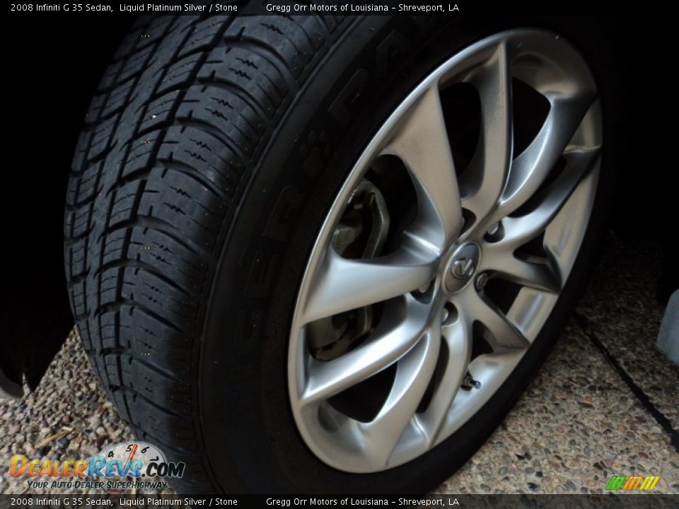 2008 Infiniti G 35 Sedan Liquid Platinum Silver / Stone Photo #29