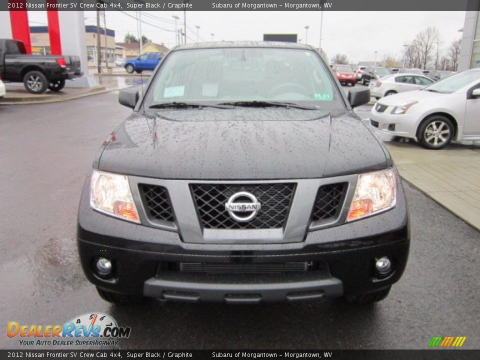 2012 Nissan Frontier SV Crew Cab 4x4 Super Black / Graphite Photo #2