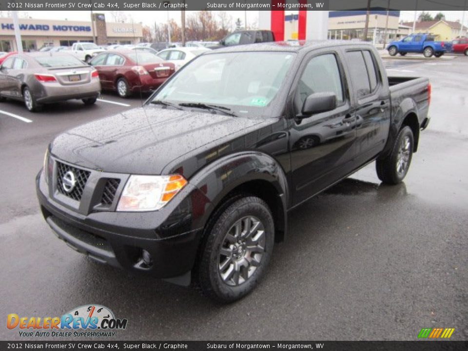 2012 Nissan Frontier SV Crew Cab 4x4 Super Black / Graphite Photo #3