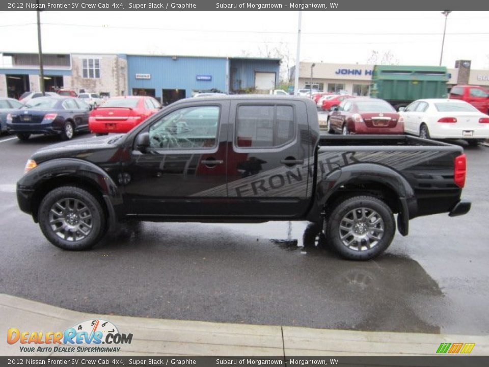 2012 Nissan Frontier SV Crew Cab 4x4 Super Black / Graphite Photo #4