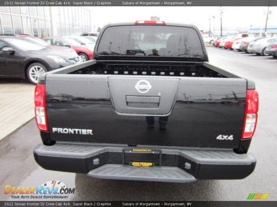 2012 Nissan Frontier SV Crew Cab 4x4 Super Black / Graphite Photo #6