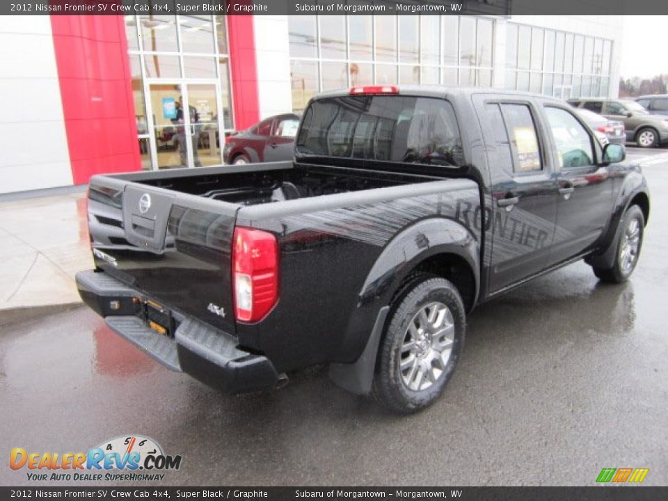 2012 Nissan Frontier SV Crew Cab 4x4 Super Black / Graphite Photo #7