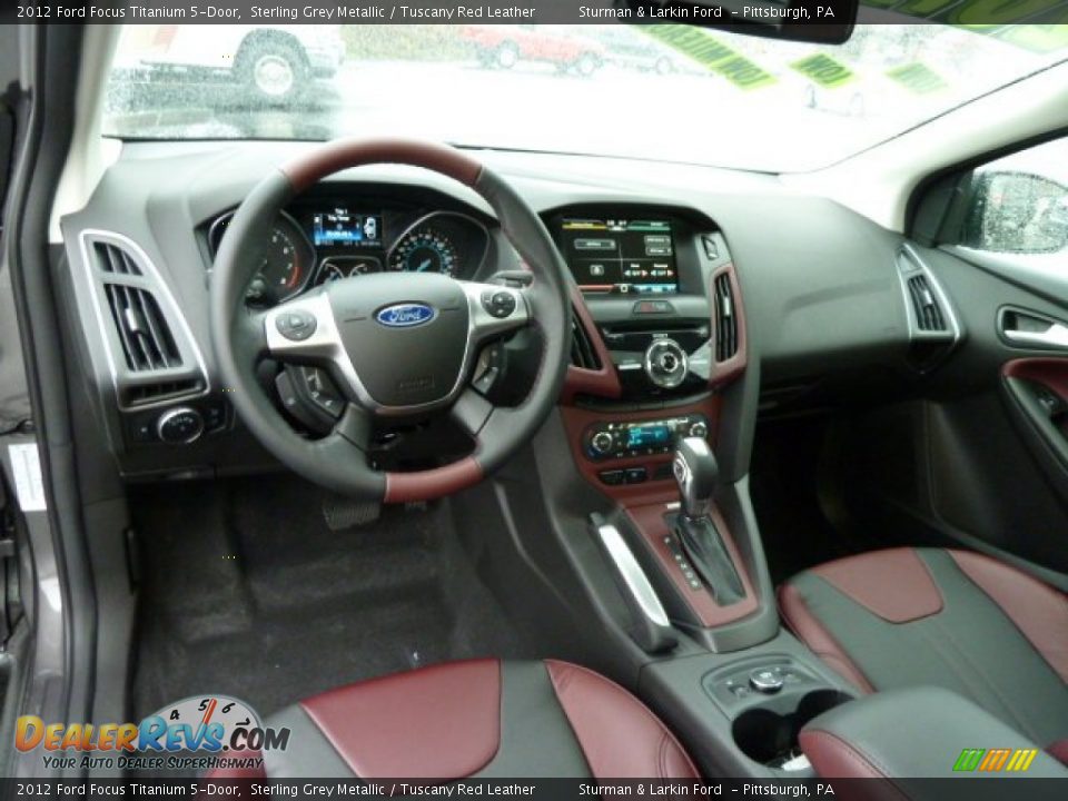 Tuscany Red Leather Interior 2012 Ford Focus Titanium 5