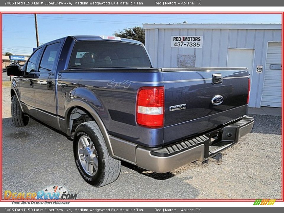 2006 Ford F150 Lariat SuperCrew 4x4 Medium Wedgewood Blue Metallic / Tan Photo #3