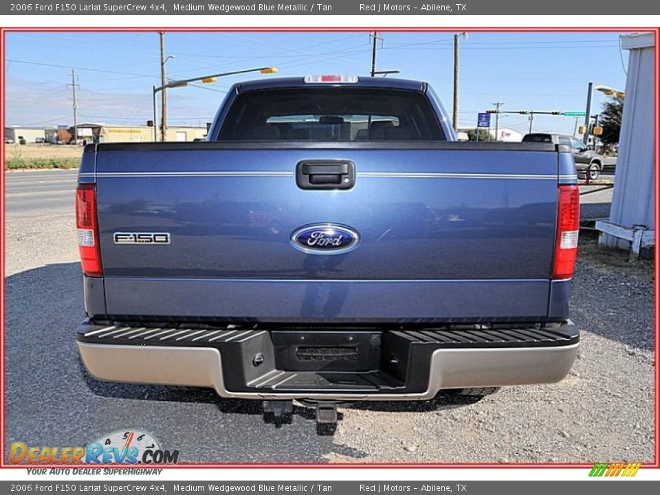 2006 Ford F150 Lariat SuperCrew 4x4 Medium Wedgewood Blue Metallic / Tan Photo #5