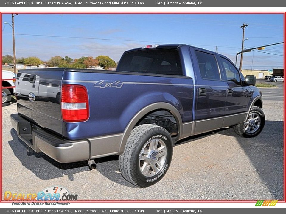 2006 Ford F150 Lariat SuperCrew 4x4 Medium Wedgewood Blue Metallic / Tan Photo #7