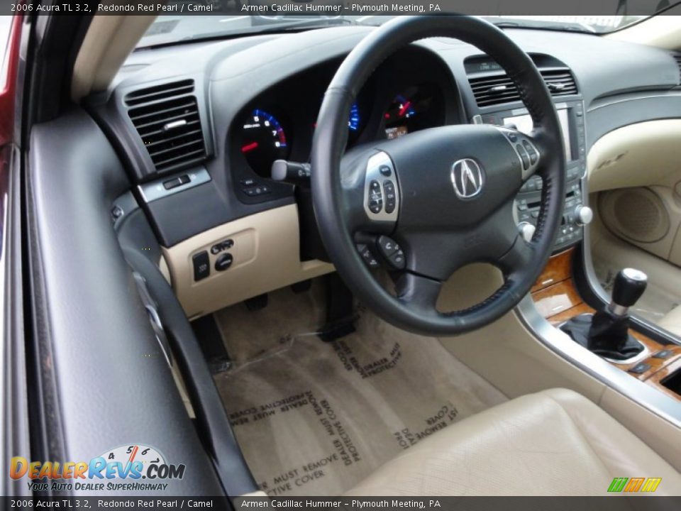 2006 Acura TL 3.2 Redondo Red Pearl / Camel Photo #12