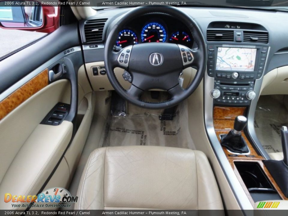 2006 Acura TL 3.2 Redondo Red Pearl / Camel Photo #28