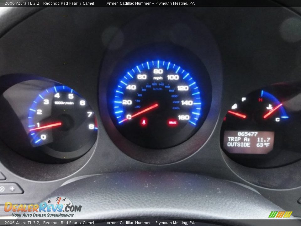 2006 Acura TL 3.2 Redondo Red Pearl / Camel Photo #36