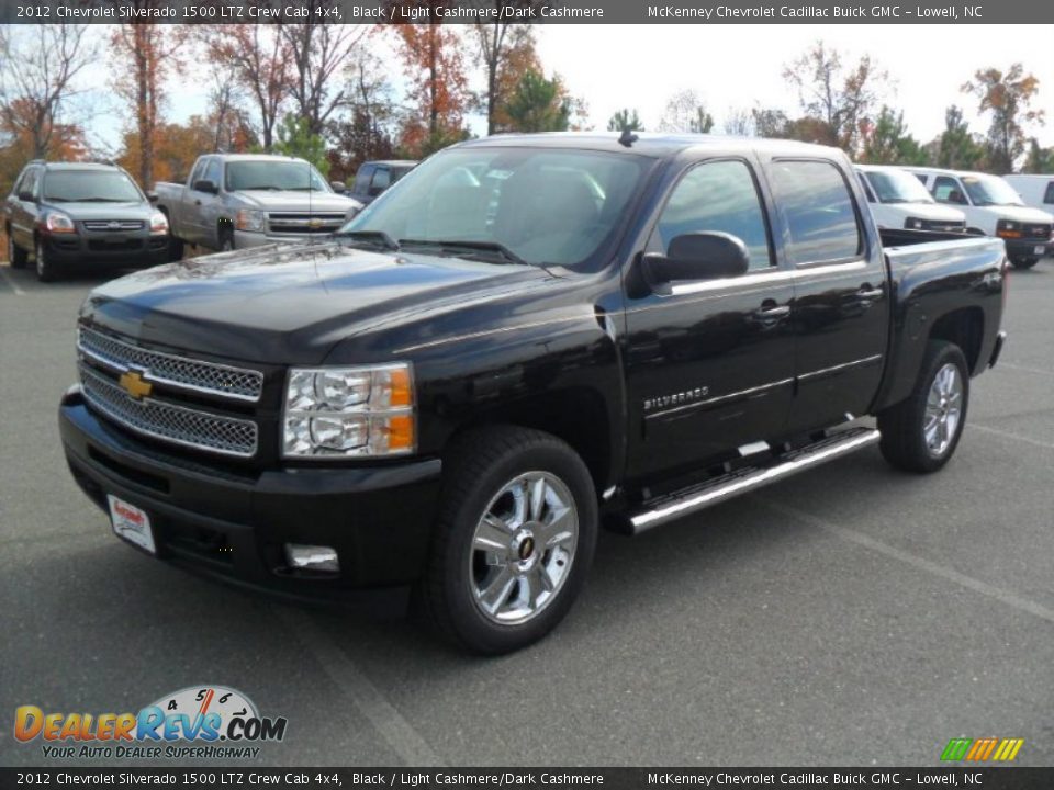 2012 Chevrolet Silverado 1500 LTZ Crew Cab 4x4 Black / Light Cashmere/Dark Cashmere Photo #1