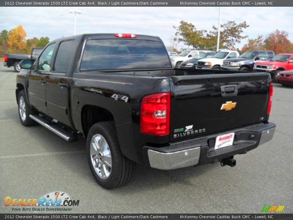 2012 Chevrolet Silverado 1500 LTZ Crew Cab 4x4 Black / Light Cashmere/Dark Cashmere Photo #2