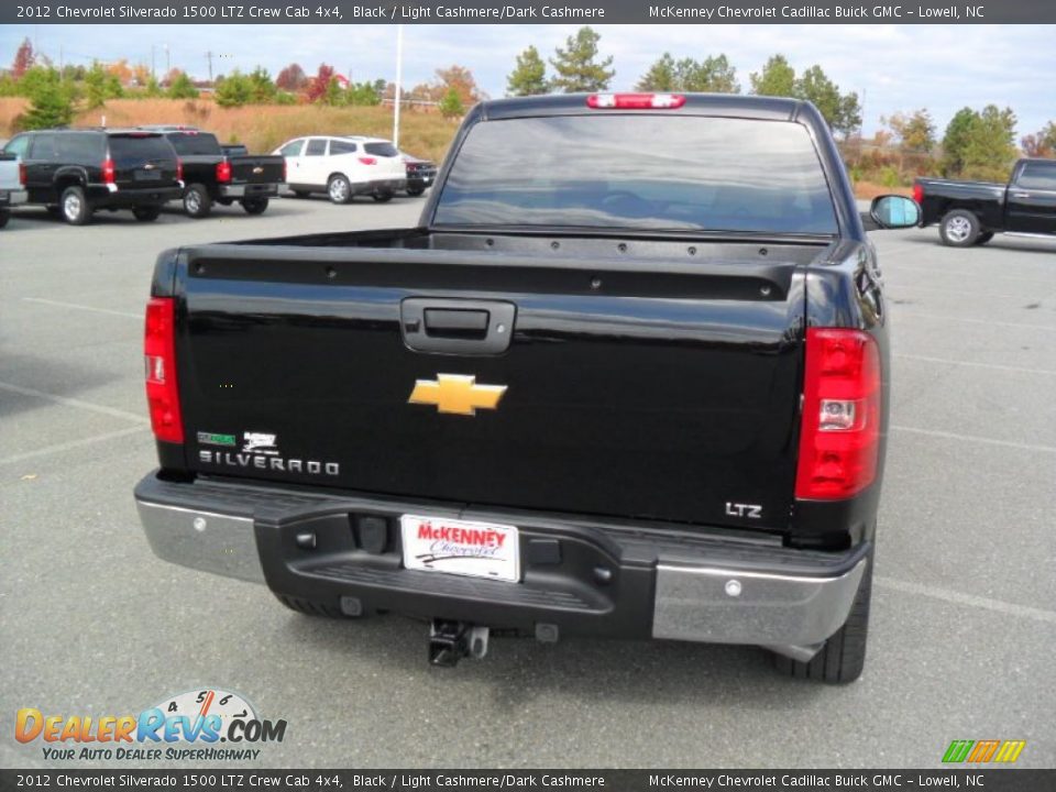 2012 Chevrolet Silverado 1500 LTZ Crew Cab 4x4 Black / Light Cashmere/Dark Cashmere Photo #3