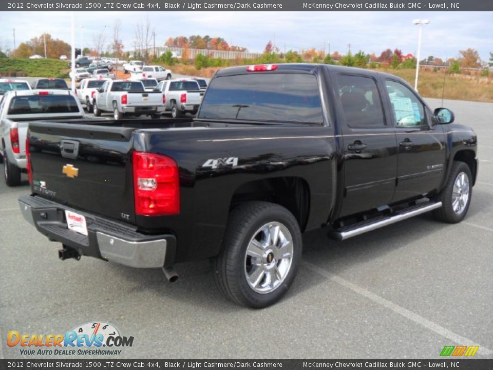 2012 Chevrolet Silverado 1500 LTZ Crew Cab 4x4 Black / Light Cashmere/Dark Cashmere Photo #4