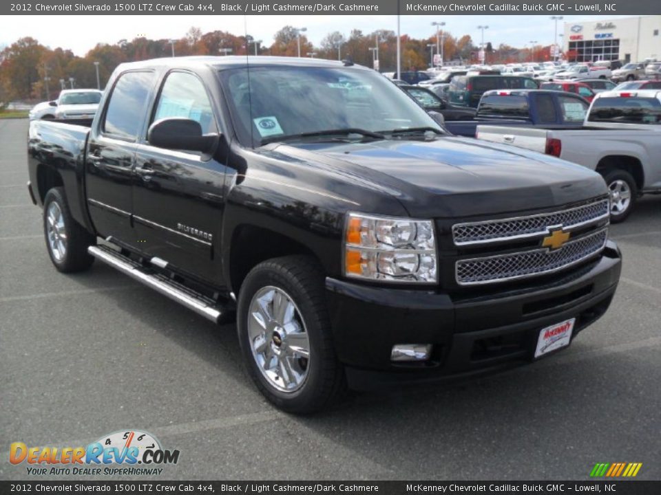 2012 Chevrolet Silverado 1500 LTZ Crew Cab 4x4 Black / Light Cashmere/Dark Cashmere Photo #5