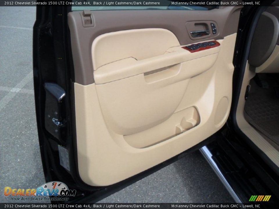 2012 Chevrolet Silverado 1500 LTZ Crew Cab 4x4 Black / Light Cashmere/Dark Cashmere Photo #8