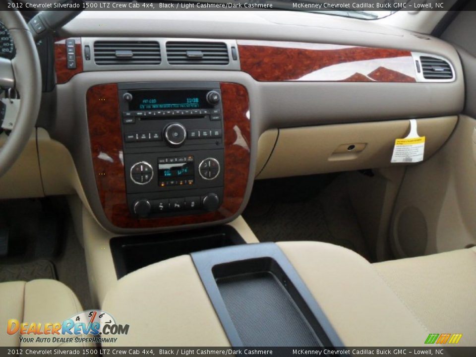 2012 Chevrolet Silverado 1500 LTZ Crew Cab 4x4 Black / Light Cashmere/Dark Cashmere Photo #16