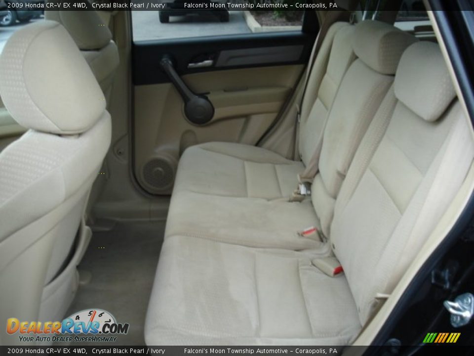 2009 Honda CR-V EX 4WD Crystal Black Pearl / Ivory Photo #12