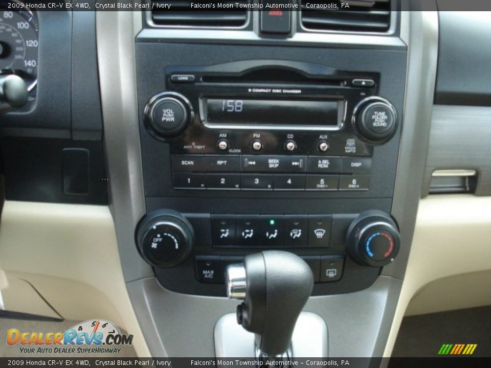 2009 Honda CR-V EX 4WD Crystal Black Pearl / Ivory Photo #13