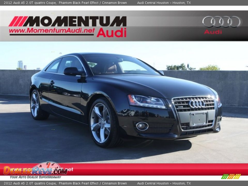 2012 Audi A5 2.0T quattro Coupe Phantom Black Pearl Effect / Cinnamon Brown Photo #1