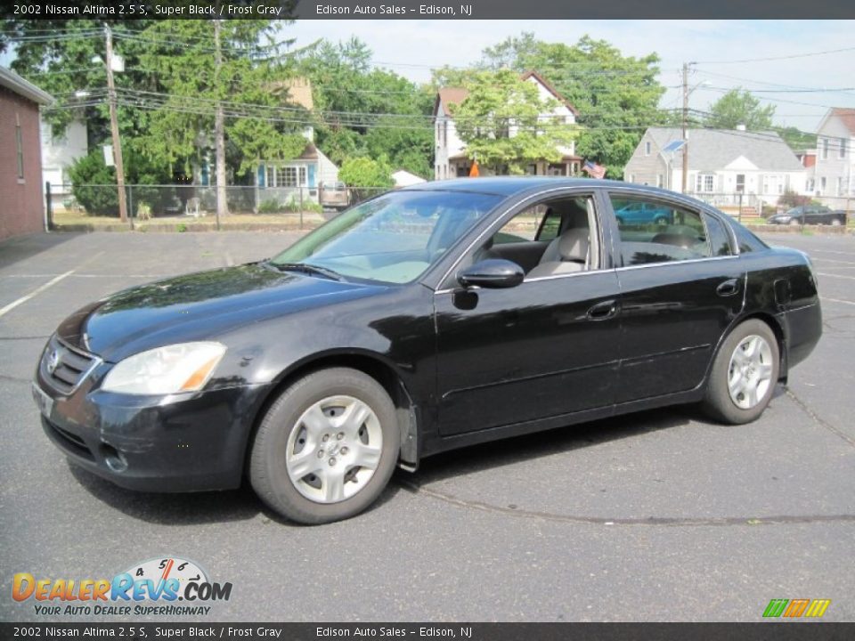 2002 Nissan Altima 2.5 S Super Black / Frost Gray Photo #1
