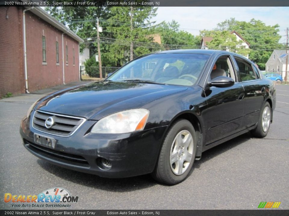 2002 Nissan Altima 2.5 S Super Black / Frost Gray Photo #2