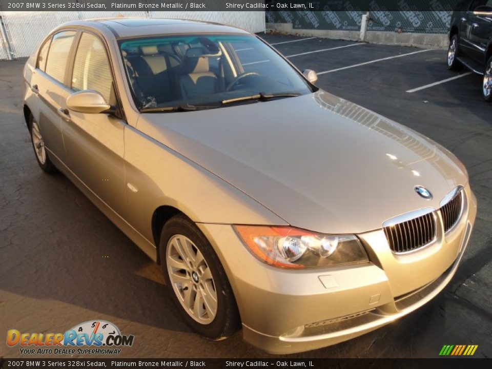 2007 BMW 3 Series 328xi Sedan Platinum Bronze Metallic / Black Photo #3