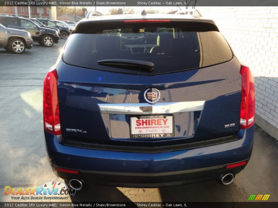 2012 Cadillac SRX Luxury AWD Xenon Blue Metallic / Shale/Brownstone Photo #5