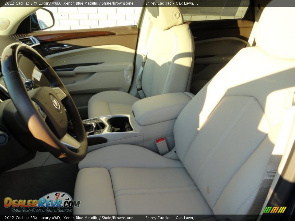 2012 Cadillac SRX Luxury AWD Xenon Blue Metallic / Shale/Brownstone Photo #12