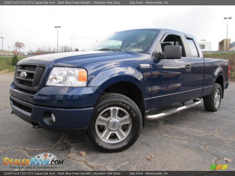 2008 Ford F150 STX SuperCab 4x4 Dark Blue Pearl Metallic / Medium Flint Grey Photo #1