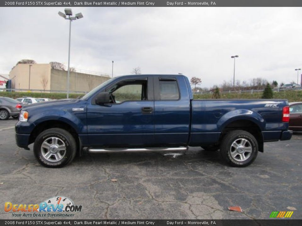 2008 Ford F150 STX SuperCab 4x4 Dark Blue Pearl Metallic / Medium Flint Grey Photo #2