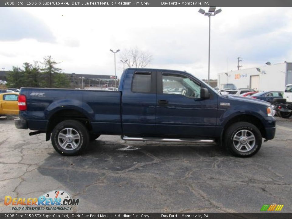 2008 Ford F150 STX SuperCab 4x4 Dark Blue Pearl Metallic / Medium Flint Grey Photo #4