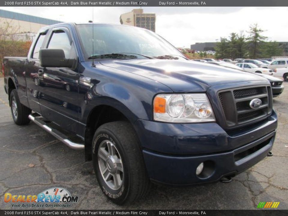 2008 Ford F150 STX SuperCab 4x4 Dark Blue Pearl Metallic / Medium Flint Grey Photo #5