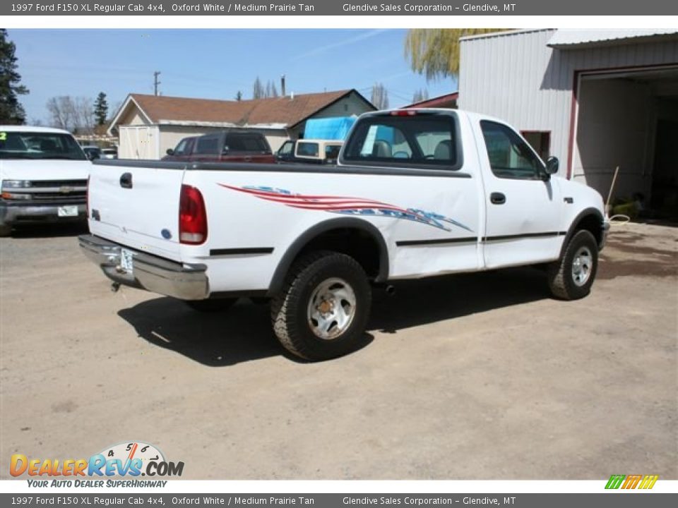 1997 Ford F150 XL Regular Cab 4x4 Oxford White / Medium Prairie Tan Photo #3