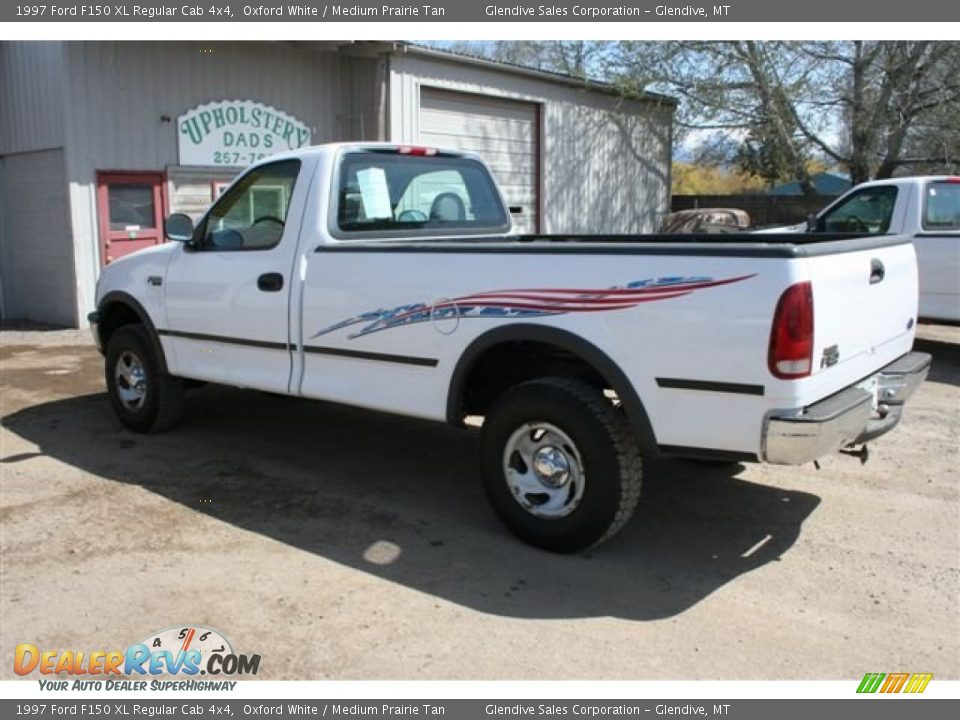1997 Ford F150 XL Regular Cab 4x4 Oxford White / Medium Prairie Tan Photo #4