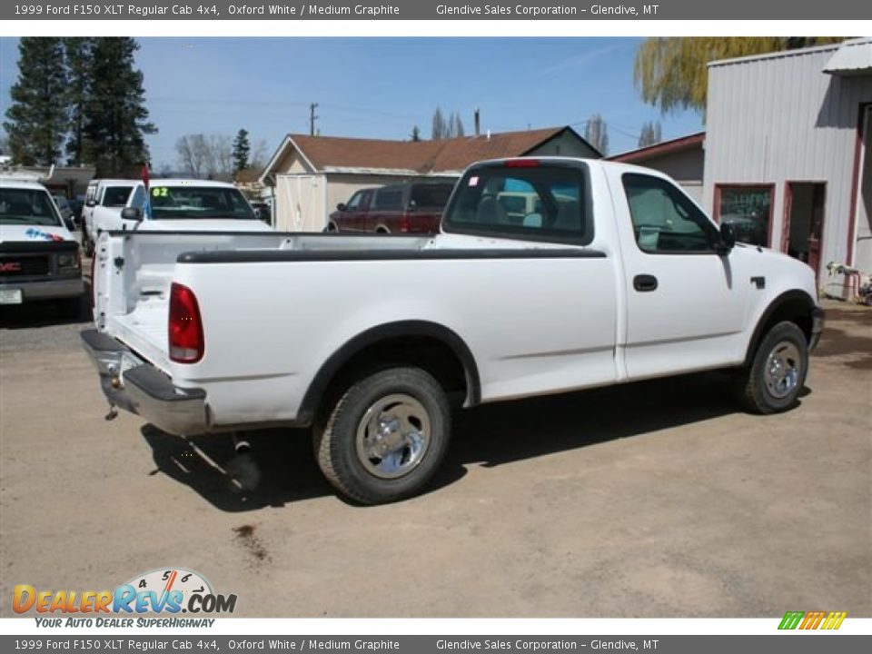 1999 Ford F150 XLT Regular Cab 4x4 Oxford White / Medium Graphite Photo #3