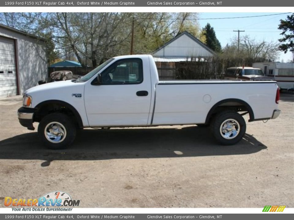1999 Ford F150 XLT Regular Cab 4x4 Oxford White / Medium Graphite Photo #5